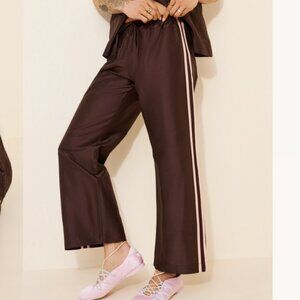 Nuuly x Donni Taffeta Brown Track Pants Small